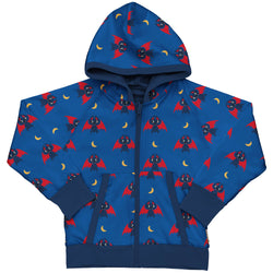 Maxomorra Organic Children's Hoody Cardigan -Bat Halloween