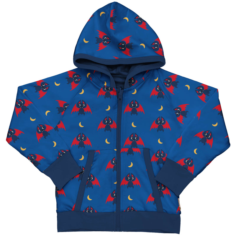 Maxomorra Organic Children's Hoody Cardigan -Bat Halloween