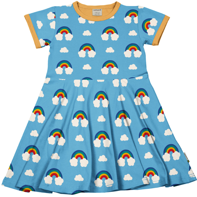 Maxomorra Organic Children's Dress - Twirly Rainbow Dress Circle