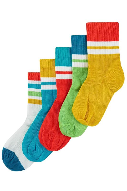 Organic Socks- Reed Rib Socks Pack of five- Rainbow Frugi -Kid's Clothing