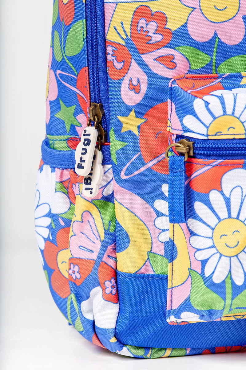 Frugi Retro Happy Flower Backpack- 9 Litres- Rucksack Fits A4 Folder