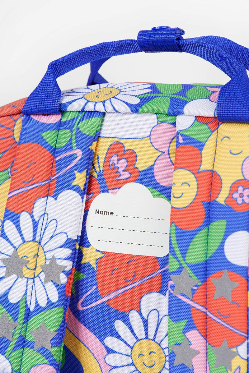 Frugi Retro Happy Flower Backpack- 9 Litres- Rucksack Fits A4 Folder