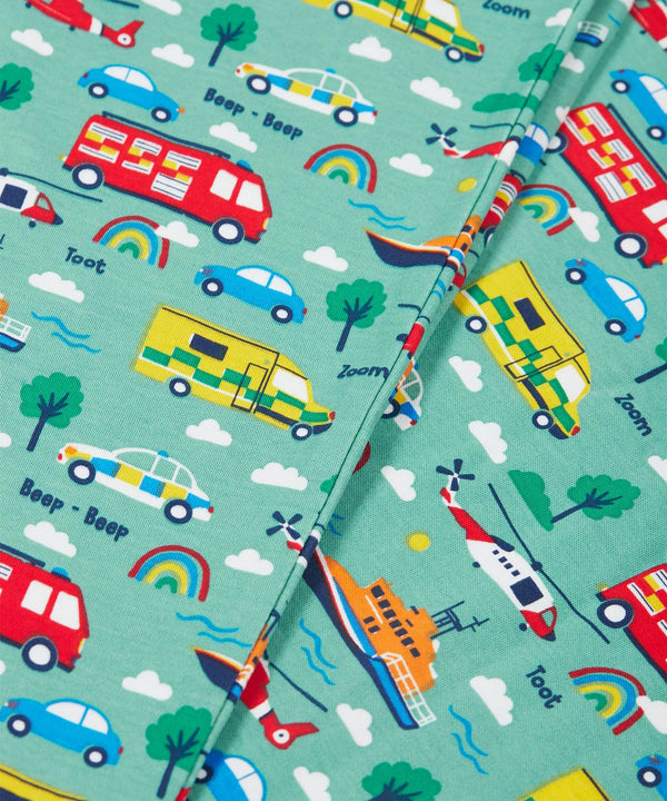 Children's Frugi Emergency Vehicle To the Rescue Pyjamas: Sundown Pyjamas