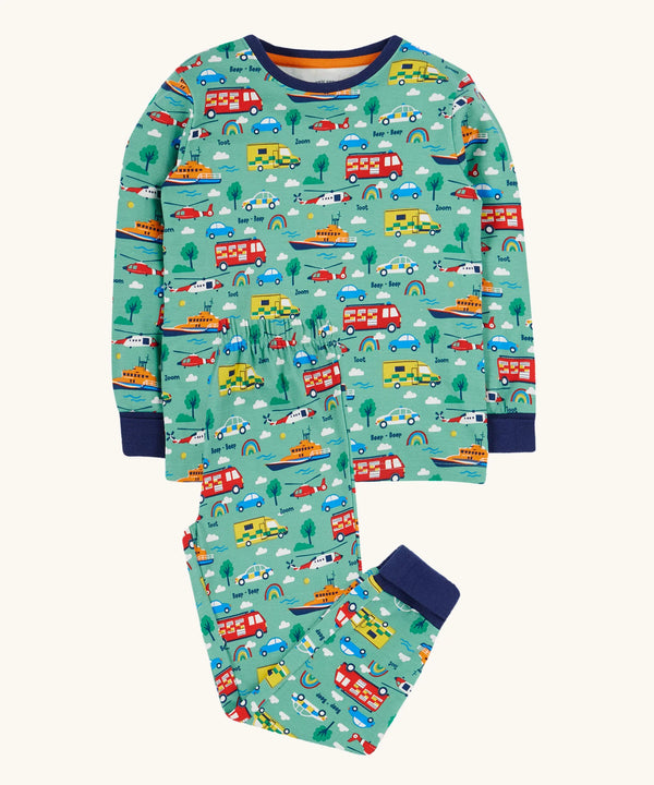 Children's Frugi Emergency Vehicle To the Rescue Pyjamas: Sundown Pyjamas