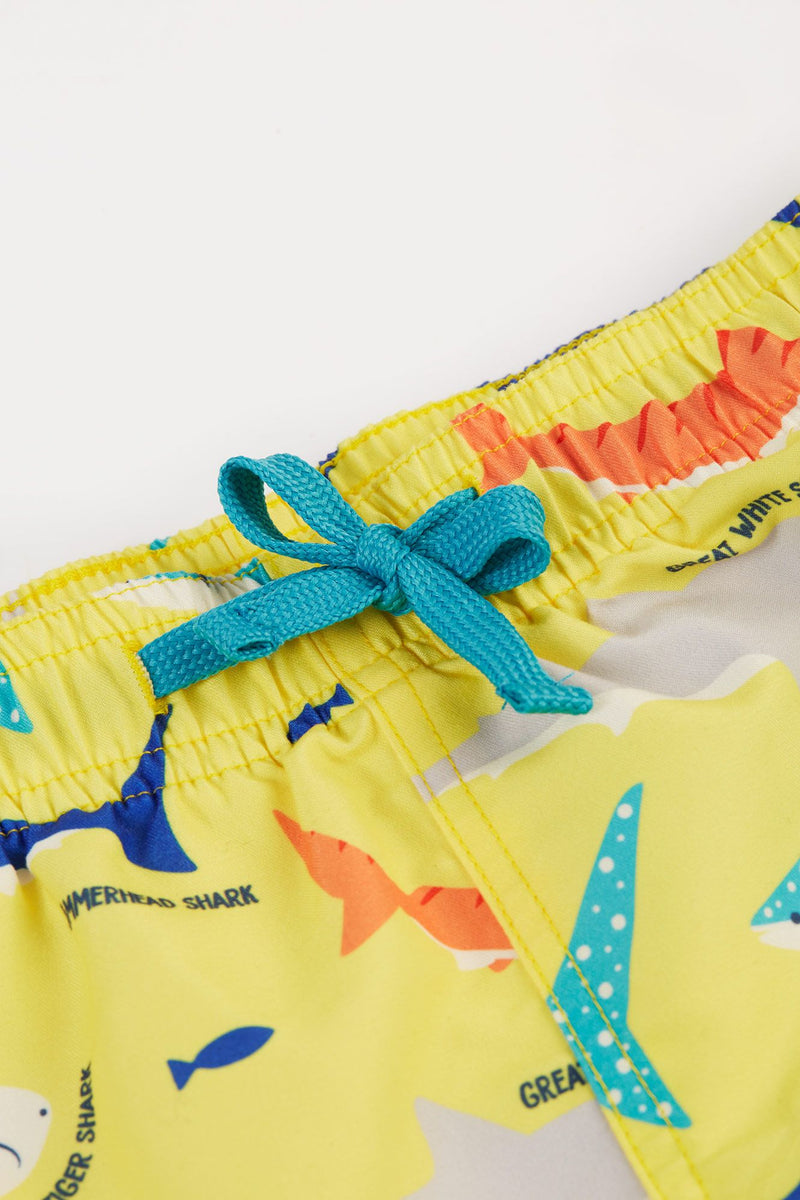 Children's Frugi Shark Board Swim Shorts-Kid's Swimwear