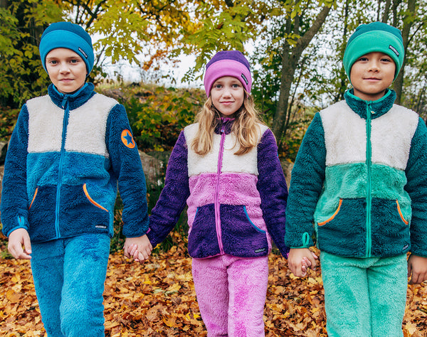 Kids Fleece-Pile Fleece TeddyMagnolica/Grape Purple - Villervalla Fleece