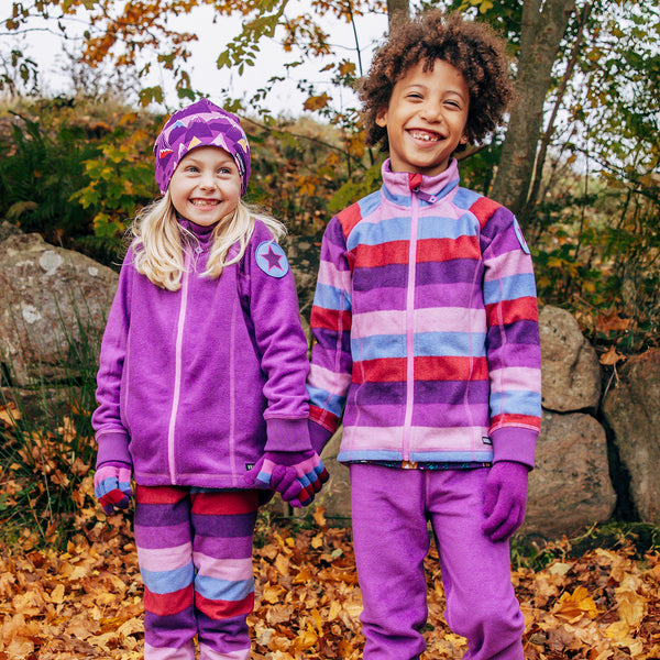 Kids Fleece- Himalaya Purple Stripe Fleece - Villervalla Fleece