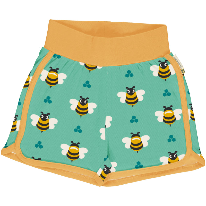 Maxomorra Organic Children's Runner Shorts-  Bee Shorts