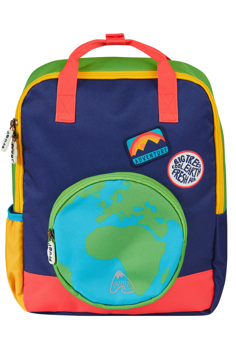 Children's Recycled Frugi Backpack Rucksack- Earth Rainbow - Kid's Ramble Back Pack