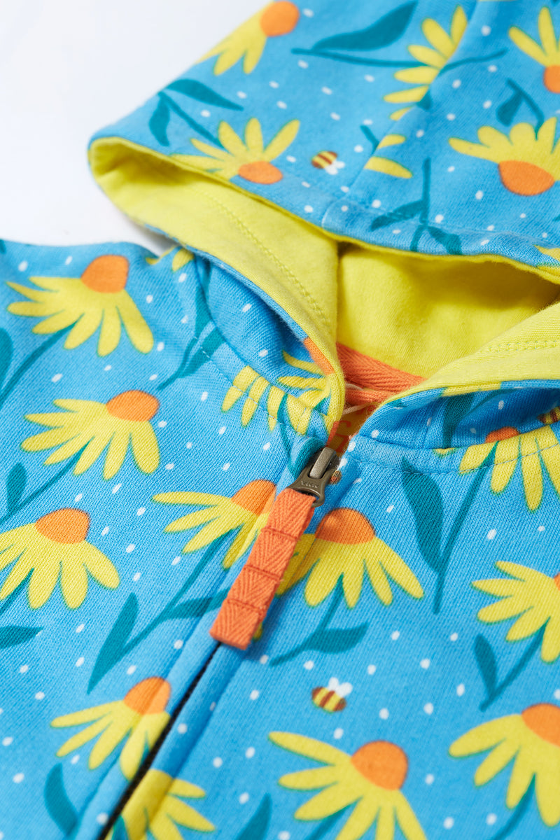 Children's Frugi Big Snuggle Suit Flower  Organic Cotton Onesie Echinacea -Kid's Clothing