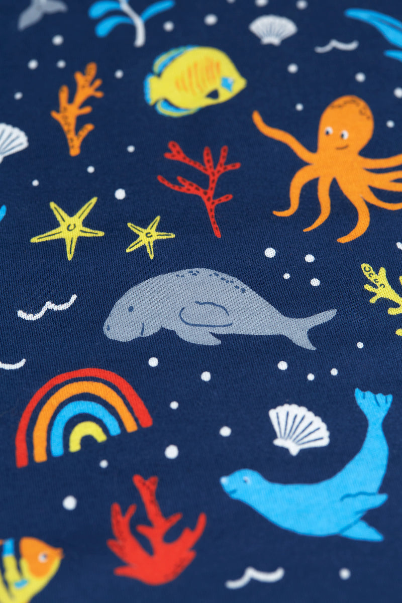 Children's Frugi Pyjamas: Rainbow Sea Life Organic Cotton Pyjama-Kid's Clothing