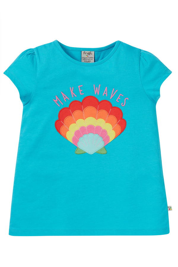 Children's Organic Frugi Top: Cassia Make Waves Shell Top - Kid's Clothing