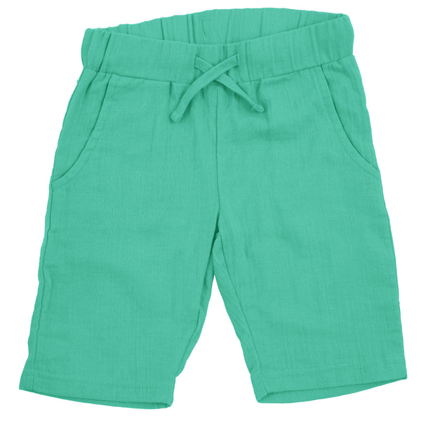 Maxomorra Shorts Knee Muslin Green- Solid Green Shorts