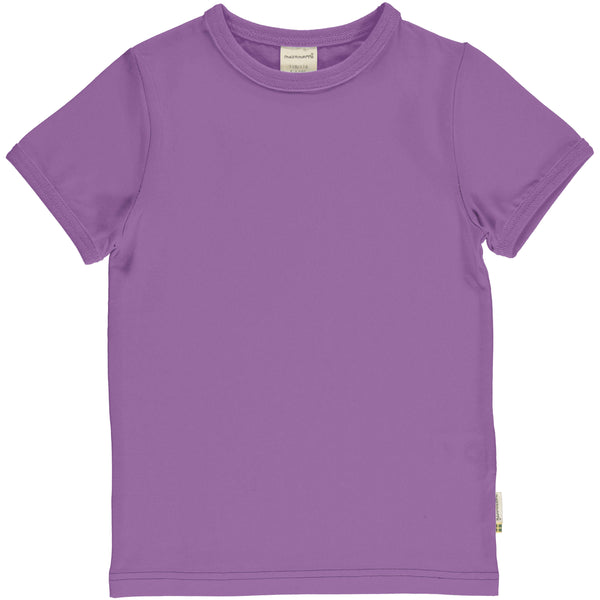 Maxomorra Organic Children's Top - Basic Short Sleeve Purple