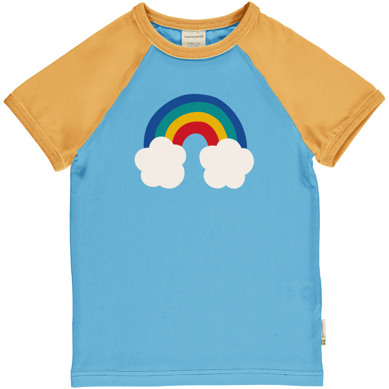 Maxomorra Organic Children's Top - Raglan Rainbow Top