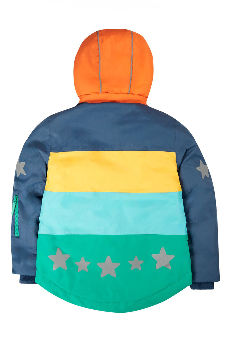 Ski Coat- Frugi -Iguana Colourblock- Warm Ski Coat for Kids