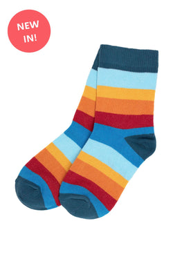 Villervalla Children's Socks-Midnight Blue Stripe