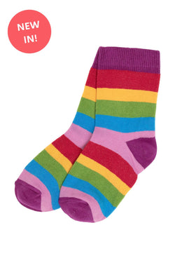 Villervalla Children's Socks-Acai Purple Stripe