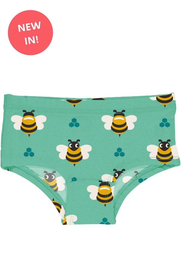 Maxomorra Organic Children's Brief Hipsters-  Bee Knickers