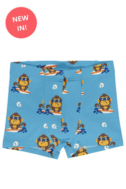 Maxomorra Organic Children's Boxer Shorts-  Monkey Boxers