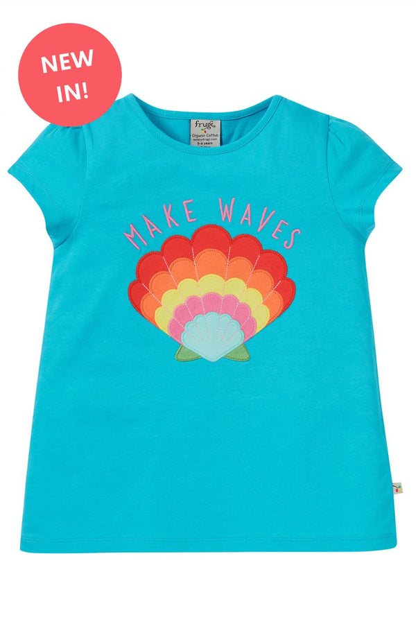 Children's Organic Frugi Top: Cassia Make Waves Shell Top - Kid's Clothing