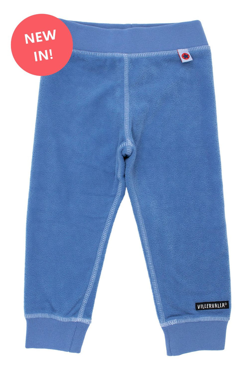 Kids Fleece Pants- Chamonix Nautic Blue Fleece - Villervalla Pants