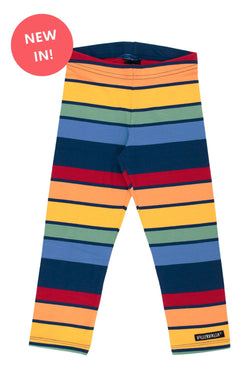 Kid's Leggings- Chamonix Rainbow Blue Leggings - Villervalla Leggings