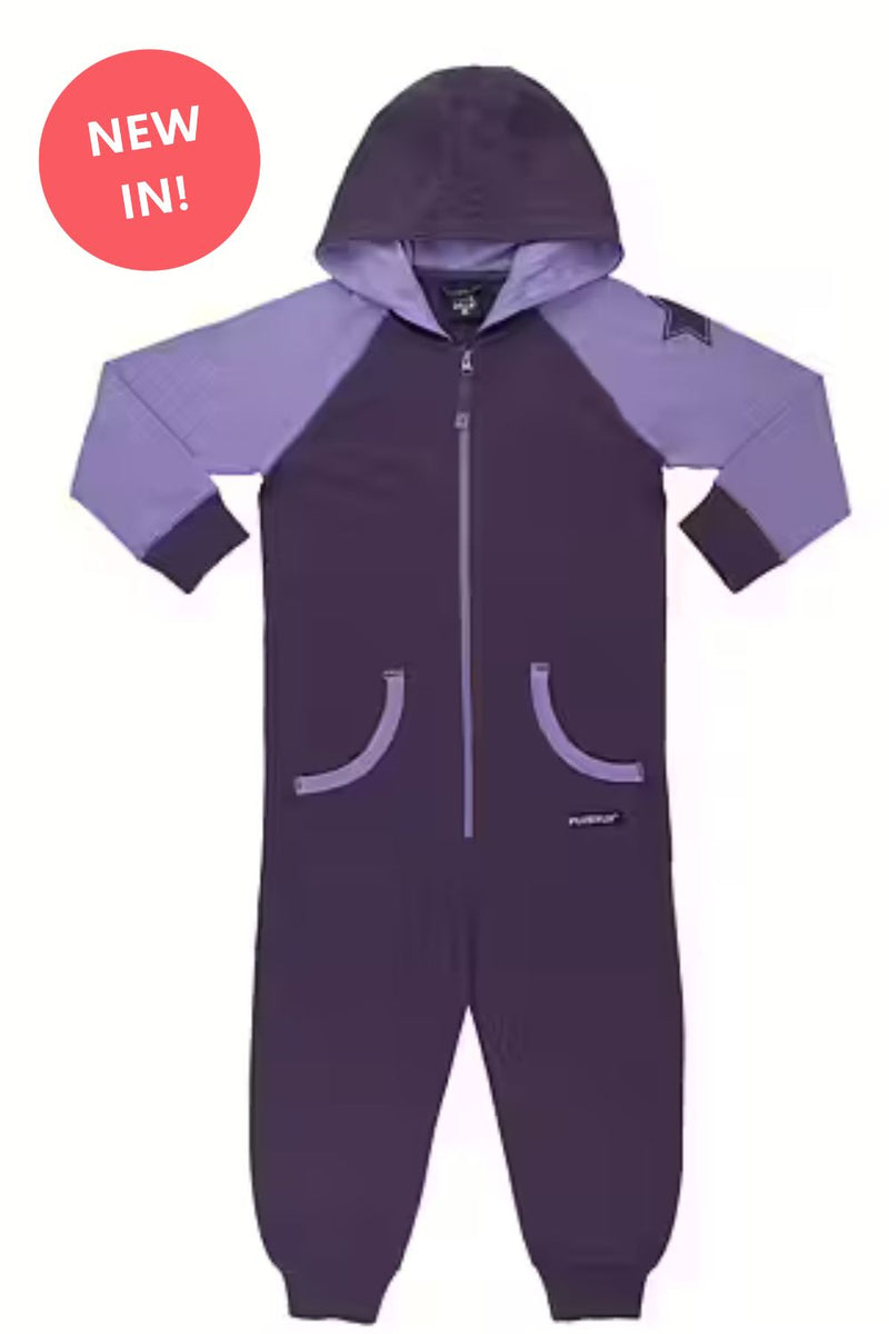 Kids All in one- Hooded overall- Purple age 10-11 only - Villervalla