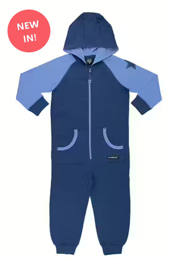 Kids All in one- Hooded overall- Blue age 10-11 only - Villervalla