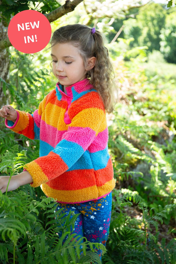 Frugi reversible Fleece Honeysuckle pink/ Tor Blue- Organic Cotton-Children's Clothing