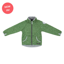 Villervalla Green Wind block Pile Fleece - Kids organic clothing fleece (4-5/5-6/9-10yrs)