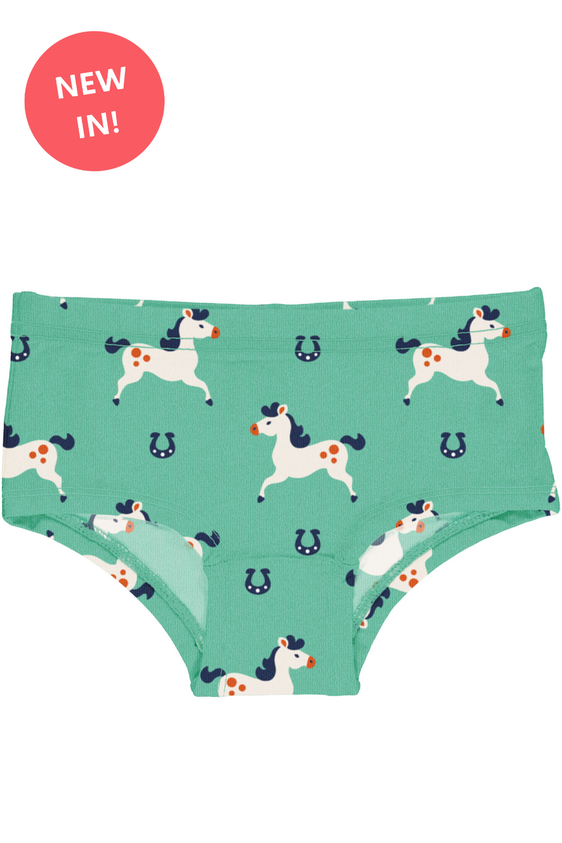 Maxomorra Organic Children's Brief Hipsters-  Horse Knickers