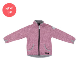 Villervalla Smoothie Pink Wind block Pile Fleece - Kids organic clothing fleece (4-5/5-6/7-8)