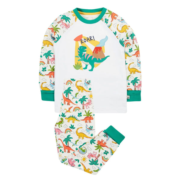 Children's Frugi Pyjamas: Jamie Jim Jams  Dinosaur and Volcanoes