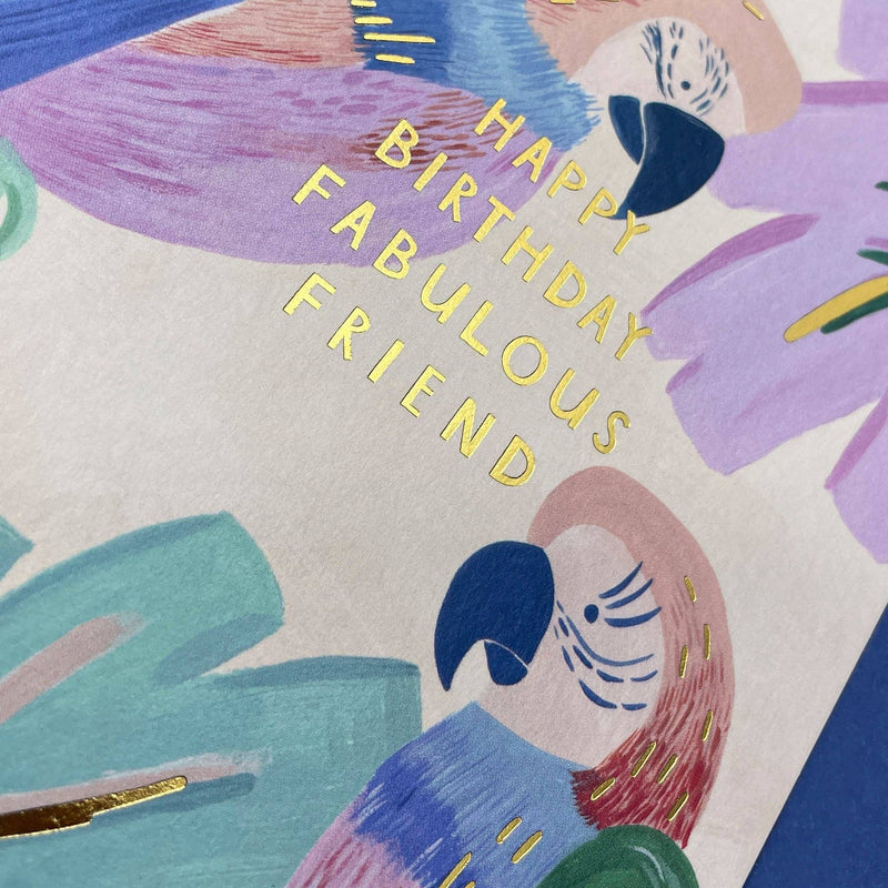 'Happy Birthday fabulous friend' card