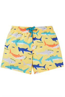 Children's Frugi Shark Board Swim Shorts-Kid's Swimwear