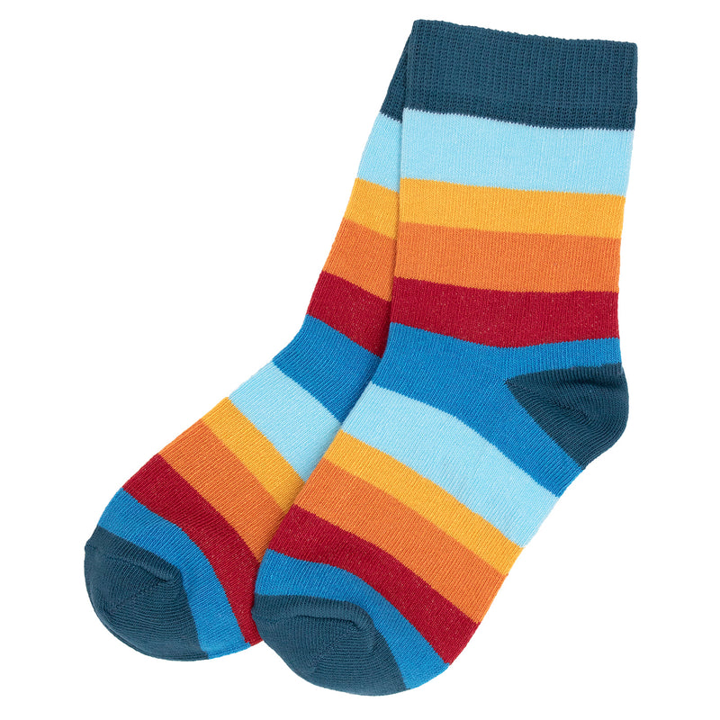Villervalla Children's Socks-Midnight Blue Stripe