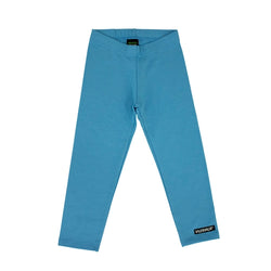 Solid Ocean Blue, Plain or Basic, Organic Cotton Leggings by Villervalla- NEW IN!
