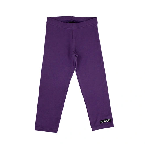 Solid Plum Purple  Plain or Basic, Organic Cotton Leggings by Villervalla- NEW IN!