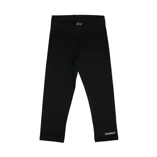 Solid Night Black Plain or Basic, Organic Cotton Leggings by Villervalla- NEW IN!