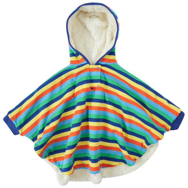Women's Poncho- Rainbow Stripe