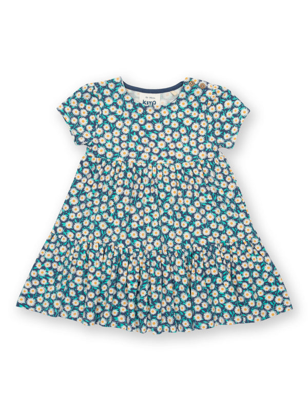 Kite Daisy Fields Dress- Blue Organic Dress- Daisy Flowers - Children's Clothing