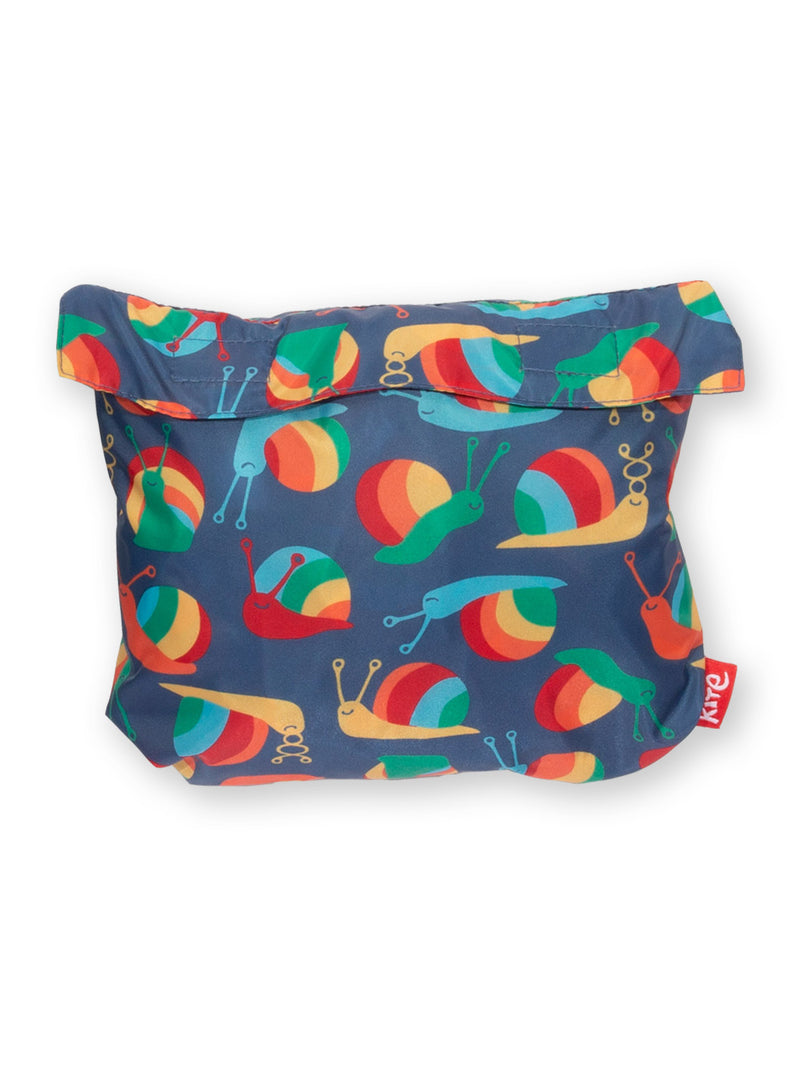 Kite Rainbow Snail- Recycled Rain Jacket- Puddlepack- Children's Clothing