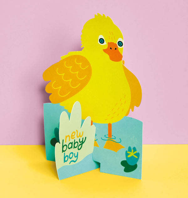 New Baby Boy' 3D Fold-out card