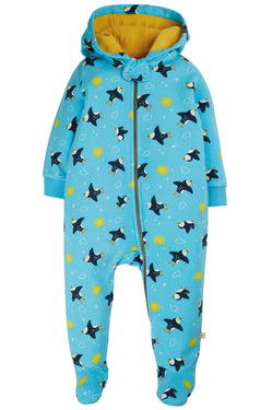 Footed Snuggle Suit, Blue Skies Puffling Practice (Newborn)