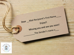 Personalised Tags-Enjoy, Missing you and see you soon!