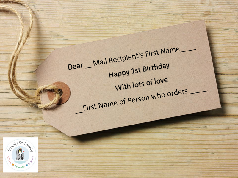 Personalised Tags- Happy 1st Birthday
