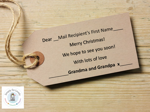 Personalised Tags- Merry Christmas from Grandpa and Grandpa