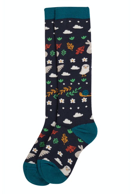 NEW IN ! Brilliant Boot Socks, Indigo/ Rabbit Frugi AW21