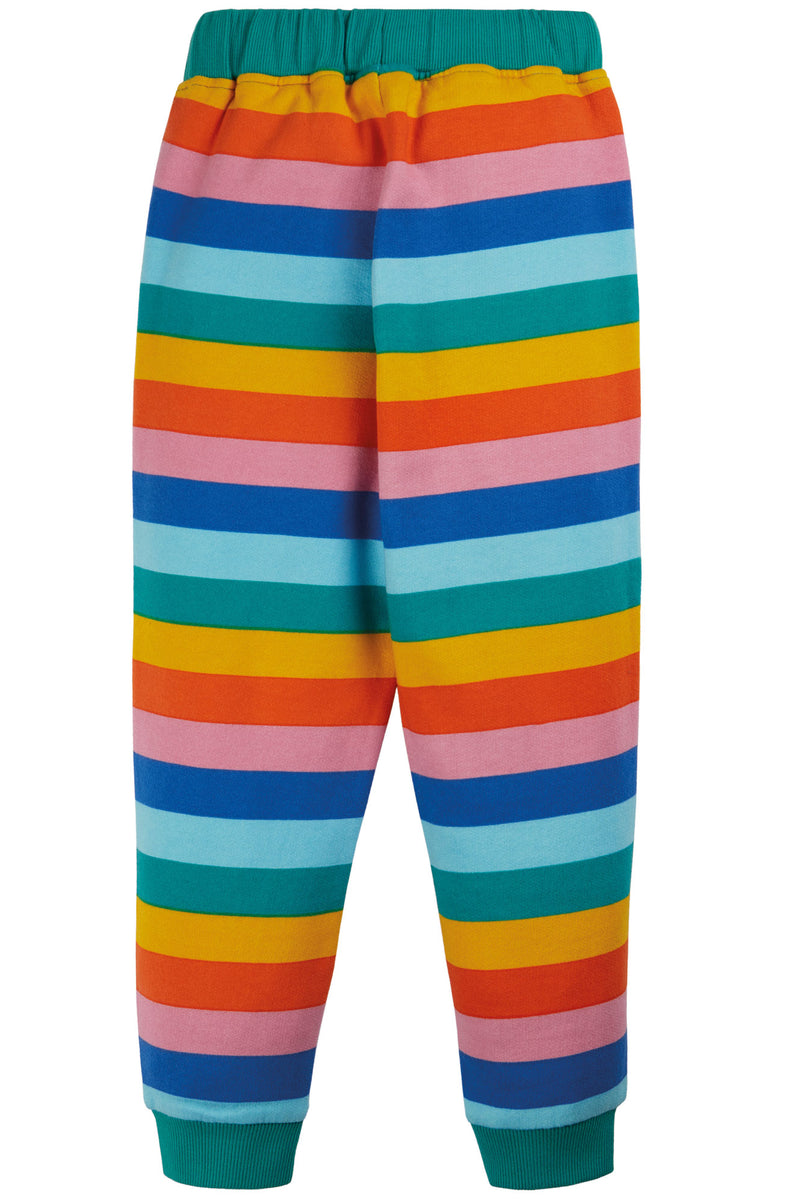 Printed Snug Joggers, Mid Pink Rainbow Stripe